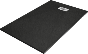 Mexen Hugo правоъгълен поддушов корито SMC 140 x 90 см, черен, с иноксова