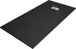 Mexen Hugo правоъгълен душ-кабинен поднос SMC 180 x 90 cm, черен, инокс капак - 42709018-X