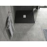 Mexen Hugo квадратен поддушов корито SMC 100 x 100 см, черен, капак inox - 42701010-X