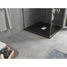 Mexen Hugo квадратен поддушов корито SMC 100 x 100 см, черен, капак inox - 42701010-X