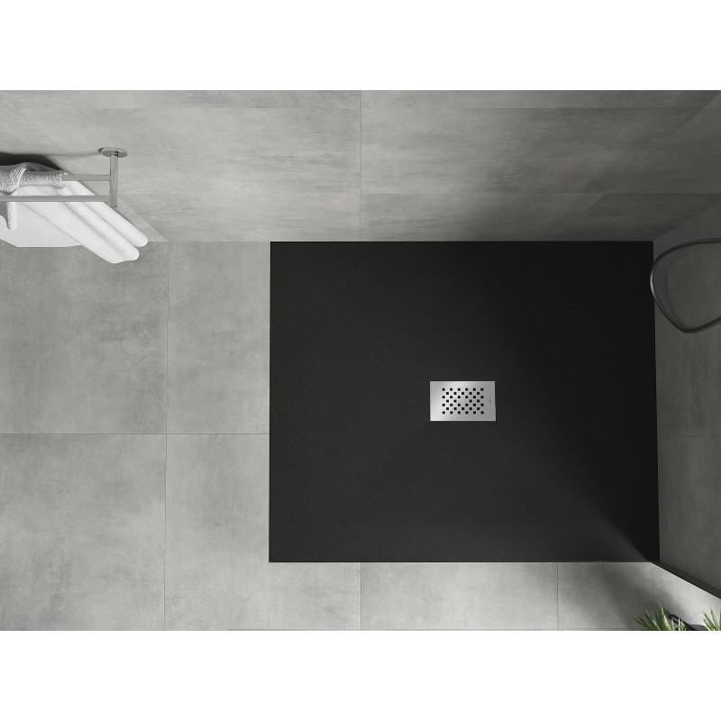 Mexen Hugo правоъгълна SMC поддушова тава 120 x 100 см, черна, inox капак - 42701012-X