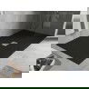 Правоъгълно душово корито Mexen Hugo SMC 160 x 100 см, черно, капак от инокс - 42701016-X