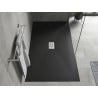 Mexen Hugo правоъгълна душ корито SMC 170 x 100 cm, черен, капак inox - 42701017-X