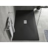 Mexen Hugo правоъгълна душ корито SMC 170 x 100 cm, черен, капак inox - 42701017-X