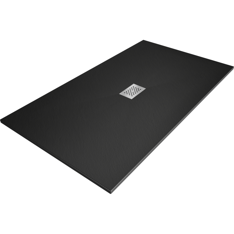 Mexen Hugo правоъгълен душ корито SMC 160 x 100 см, черен, капак inox - 42701016-X