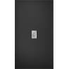 Mexen Hugo правоъгълен душ кабина SMC 200 x 100 см, черен, капак inox - 42701020-X