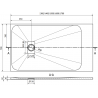 Mexen Hugo правоугълен душ кабина SMC 160 x 70 см, черен, златна решетка - 42707016-G