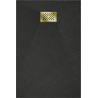 Mexen Хуго правоъгълен душ кръг SMC 100 x 80 см, черен, златна маска - 42708010-G