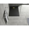 Mexen Hugo правоъгълна душкабина SMC 130 x 80 см, черна, златна решетка - 42708013-G