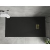 Mexen Hugo правоъгълно корито SMC 170 x 80 см, черно, златна капачка - 42708017-G