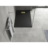 Mexen Hugo правоъгълна душ кабина SMC 110 x 90 см, черна, златен капак - 42709011-G