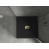 Mexen Hugo квадратен душ кабина SMC 100 x 100 см, черен, златна капачка - 42701010-G