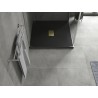 Mexen Hugo квадратен душ кабина SMC 100 x 100 см, черен, златна капачка - 42701010-G