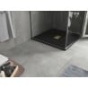Mexen Hugo Квадратен душ под SMC 100 x 100 см, черен, златен капак - 42701010-G