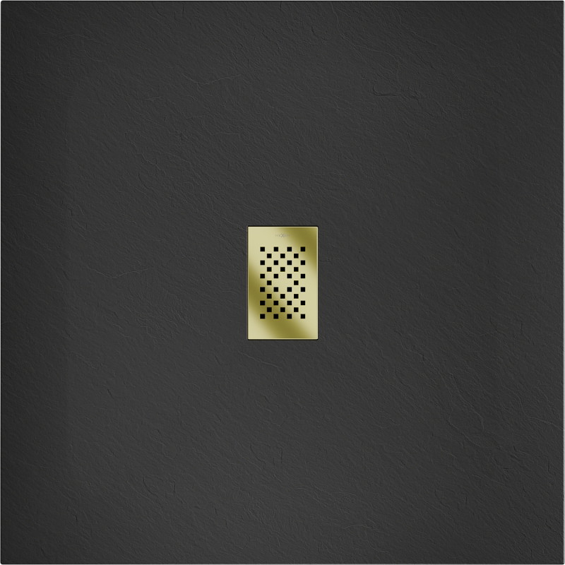 Mexen Hugo квадратен душ кабина SMC 100 x 100 см, черен, златна капачка - 42701010-G