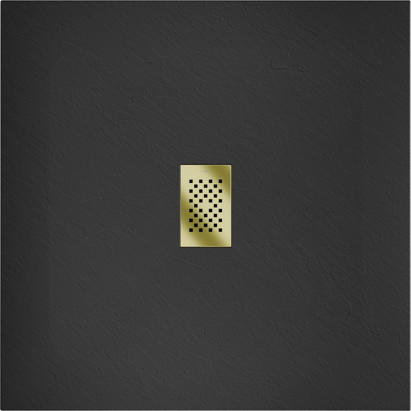 Mexen Hugo квадратна душова основа SMC 100 x 100 см, черна, златна маскировка - 42701010-G