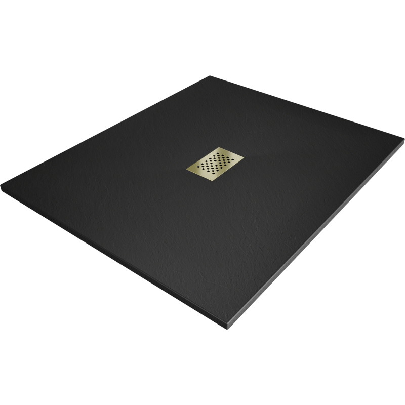 Mexen Hugo правоъгълно корито SMC 120 x 100 см, черно, маскировка златна - 42701012-G