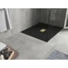 Mexen Hugo правоъгълен душ кабина SMC 130 x 100 см, черен, златна капачка - 42701013-G