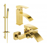 Mexen Libra DQ77 комплект за вана, златен - 745103DQ77-50