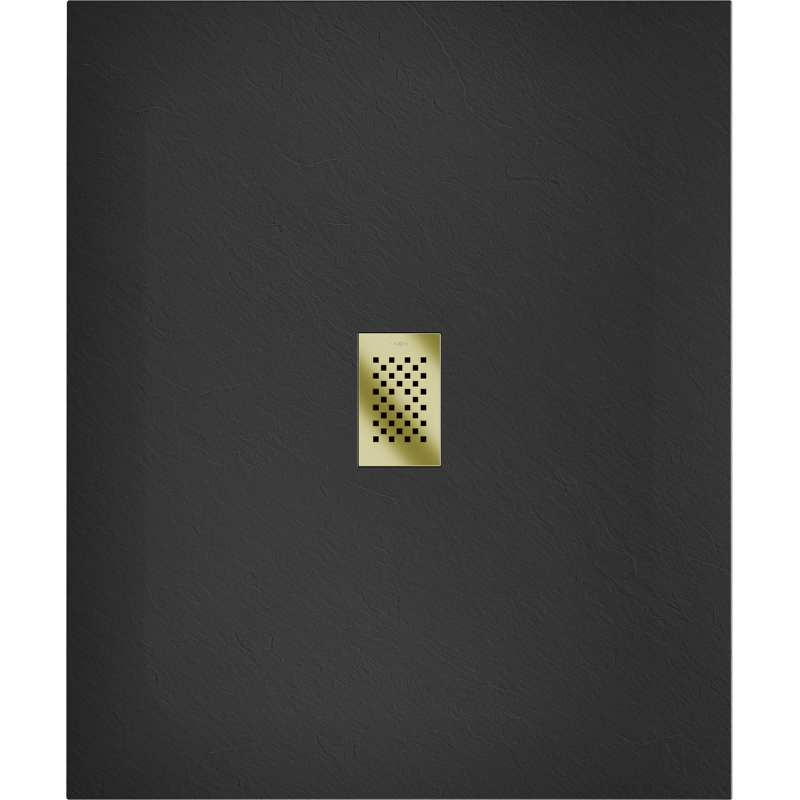 Mexen Hugo правоъгълен поддушов корито SMC 130 x 100 см, черен, златен капак - 42701013-G