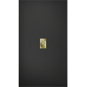 Правоъгълна душ кабина Mexen Hugo SMC 150 x 100 см, черна, златист капак - 42701015-G