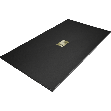 Mexen Hugo правоъгълна душ корито SMC 200 x 100 cm, черна, златна маска - 42701020-G