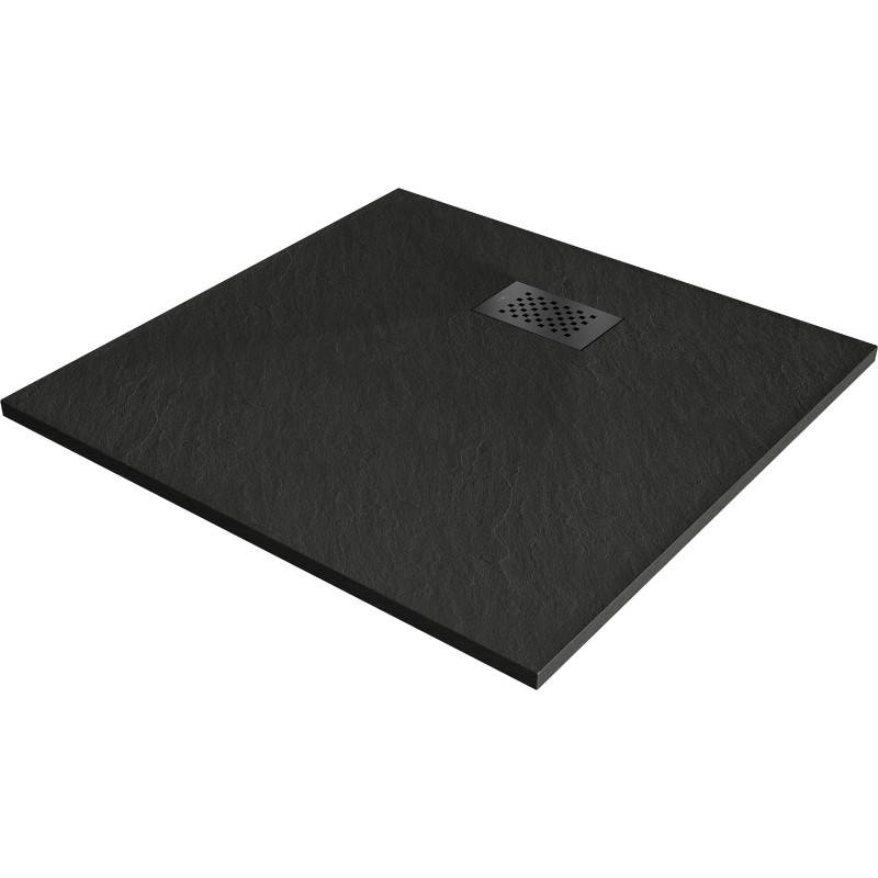 Mexen Hugo квадратен душ поднос SMC 80 x 80 cm, черен, черна маскировка - 42708080-B