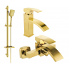 Mexen Libra DQ62 комплект за вана, златен - 745103DQ62-50