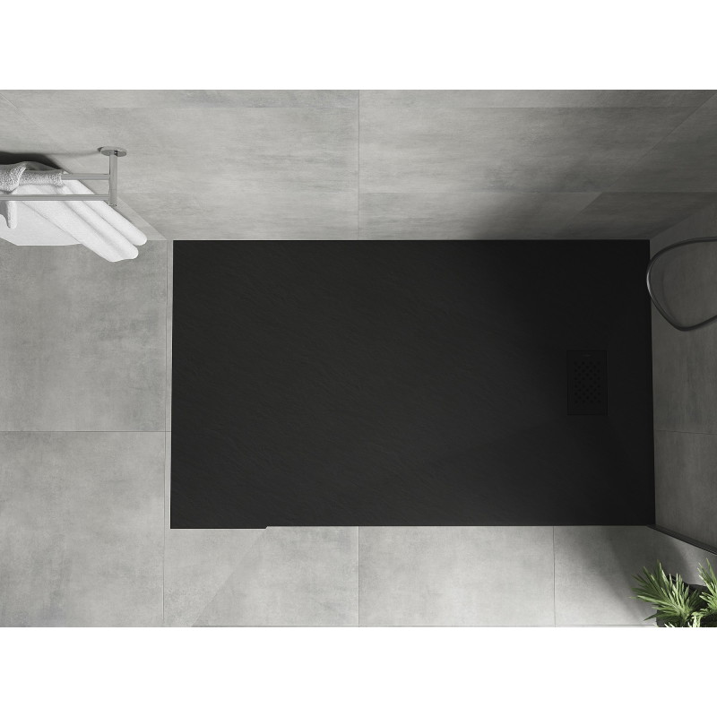 Mexen Hugo правоъгълна душ кабина SMC 140 x 70 см, черна, черно покритие - 42707014-B