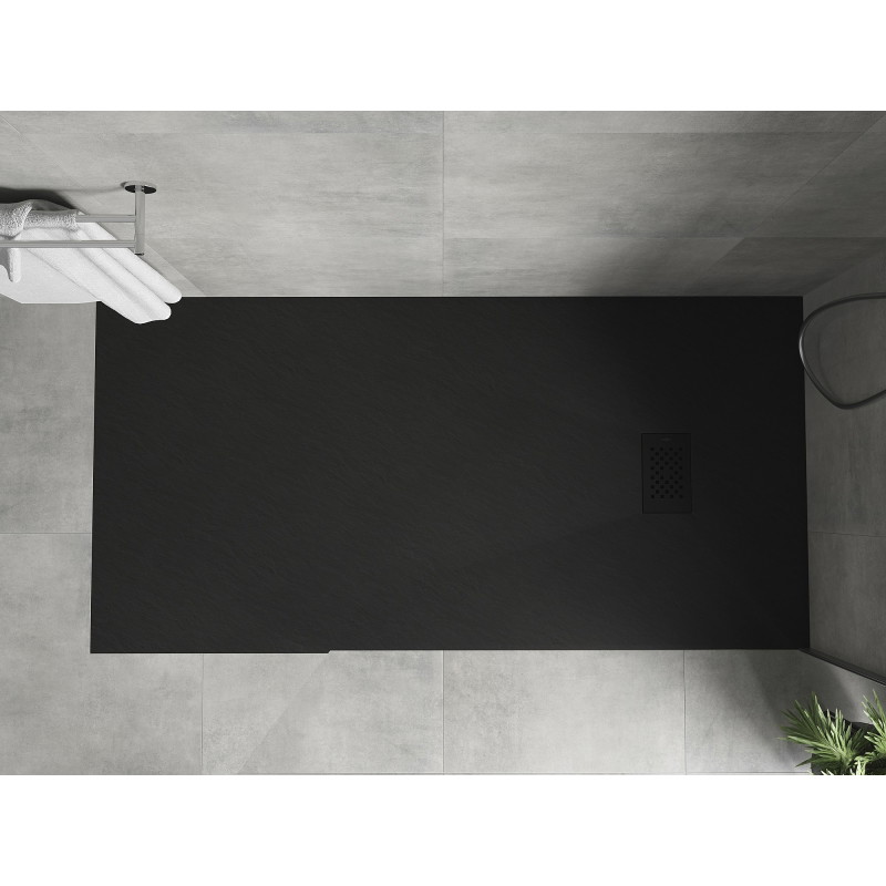 Mexen Hugo правоъгълна душ кабина SMC 170 x 80 см, черна, черен капак - 42708017-B