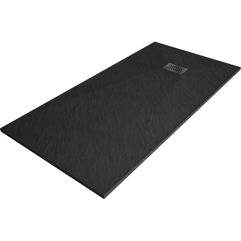 Mexen Hugo правоъгълна поддушова тава SMC 170 x 90 cm, черна, черен капак - 42709017-B