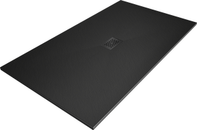 Mexen Hugo правоъгътен душ кабина SMC 160 x 100 см, черен, черна декоративна решетка - 42701016-B