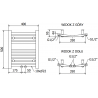 Mexen Ares електрически радиатор 500 x 400 мм, 300 W, златен - W102-0500-400-2300-50