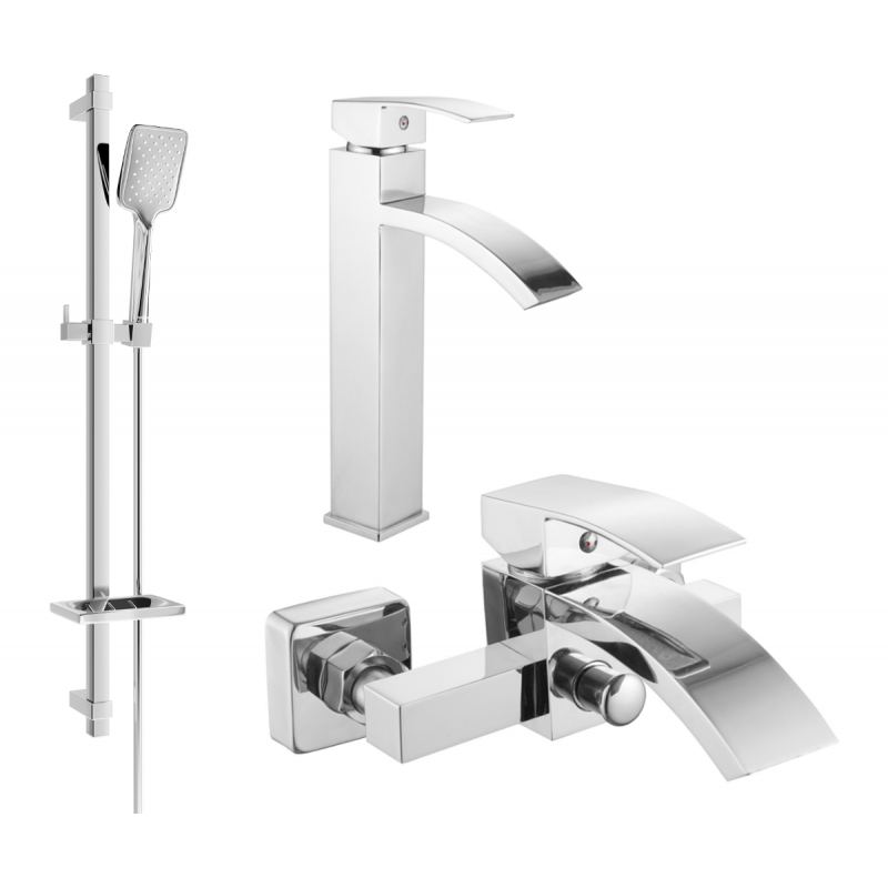 Mexen Libra DQ62 комплект за баня, хром - 745113DQ62-00