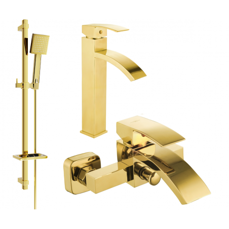 Mexen Libra DQ45 комплект за вана, златен - 745113DQ45-50