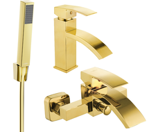 Mexen Libra R77 комплект за вана, златен - 745103R77-50