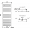 Mexen Ares електрически радиатор 1500 x 600 mm, 600 W, златен - W102-1500-600-2600-50