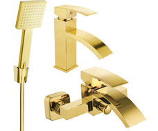 Mexen Libra Комплект за вана R45, златен - 745103R45-50