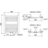 Mexen Ares електрически радиатор 500 x 400 мм, 300 W, черен - W102-0500-400-6300-70