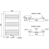 Mexen Ares електрически радиатор 700 x 500 мм, 300 W, бял - W102-0700-500-6300-20