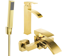 Mexen Libra R77 комплект за вана, златен - 745113R77-50