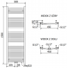 Mexen Ares електрически радиатор 1500 x 500 mm, 600 W, черен - W102-1500-500-6600-70