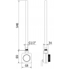Mexen Ares електрически радиатор 1500 x 500 mm, 600 W, черен - W102-1500-500-6600-70