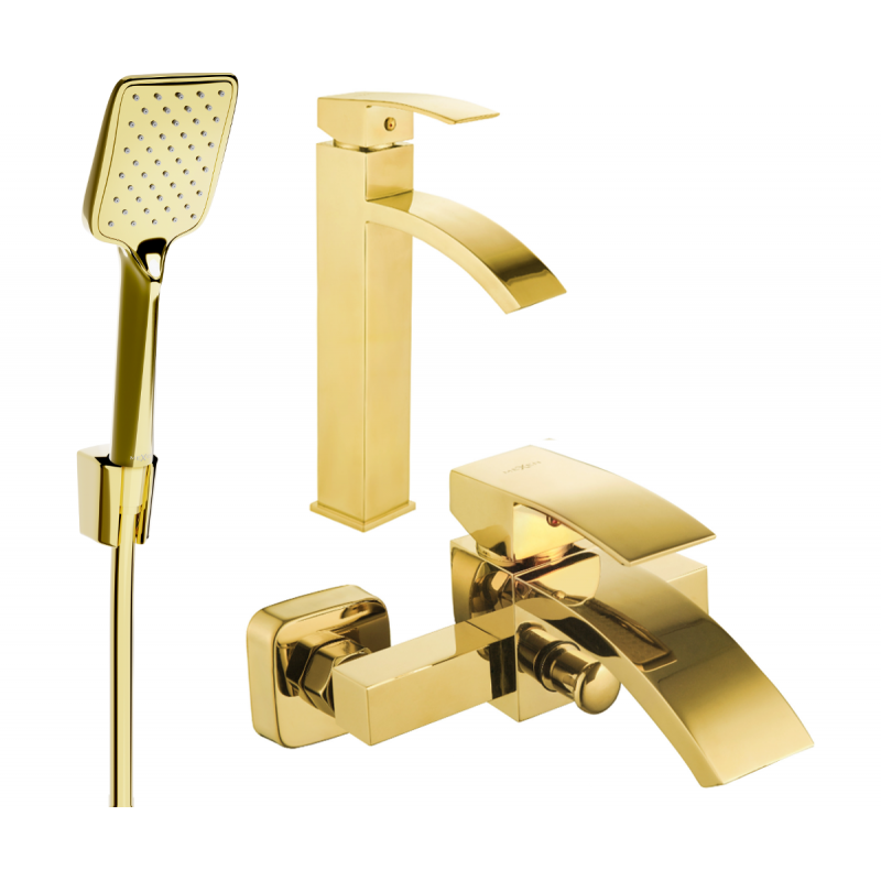 Mexen Libra R62 комплект за вана, златен - 745113R62-50