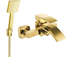 Mexen Libra R45 батерия за вана със златен душ комплект - 74513R45-50