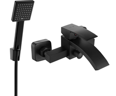 Mexen Libra R45 батерия за вана с душ комплект, черна - 74513R45-70