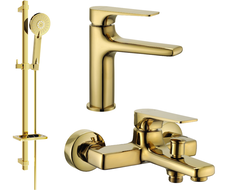 Mexen Lynx BQ40 комплект за вана, златен - 745903DQ40-50