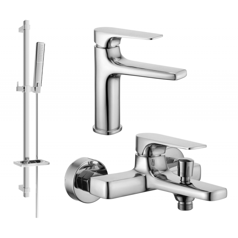 Mexen Lynx DQ72 комплект за вана, хром - 745903DQ72-00