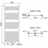 Mexen Mars електрически радиатор 1500 x 600 мм, 600 W, хром - W110-1500-600-2600-01