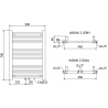 Mexen Mars електрически радиатор 700 x 500 мм, 300 W, бял - W110-0700-500-6300-20